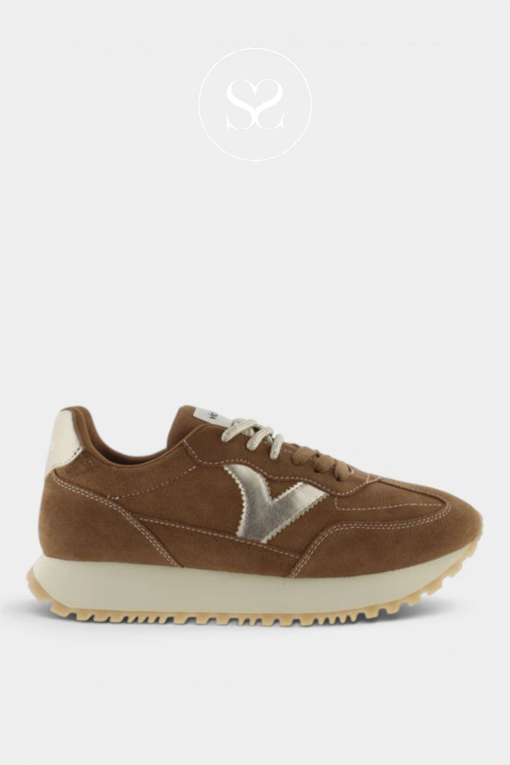 Victoria Tan Suede Sporty Trainers - 1157118 for Women - Ireland