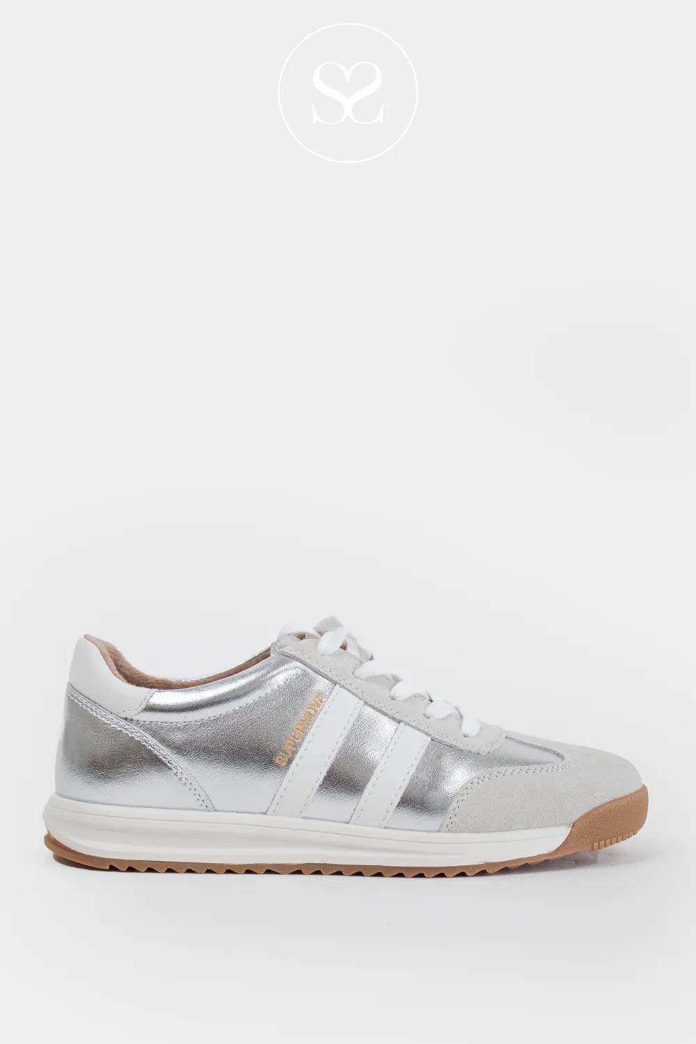 Drilleys Silver & White Trainers - Sixty Nine