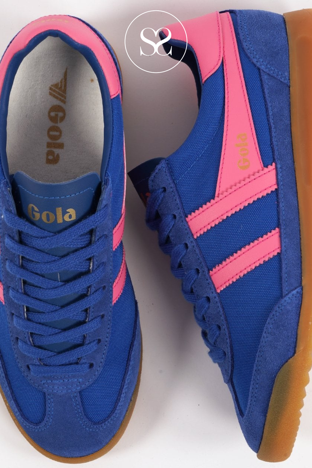 GOLA TORNADO CLB623XK SAPPHIRE/FLURO PINK TRAINERS