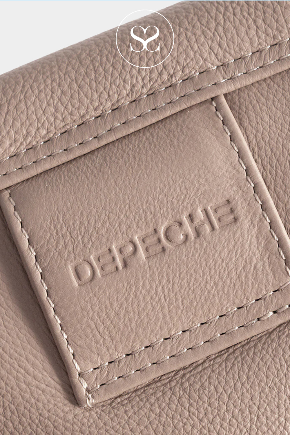 DEPECHE 16046 TAUPE LEATHER PURSE & CARD HOLDER