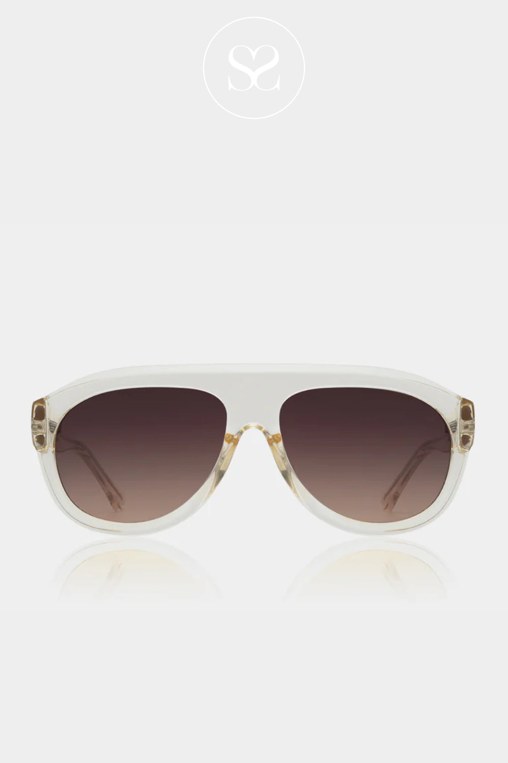 A.KJAERBEDE Ecru/ Transparent Sunglasses -Rio