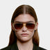 A.KJAERBEDE Ecru/ Transparent Sunglasses -Rio