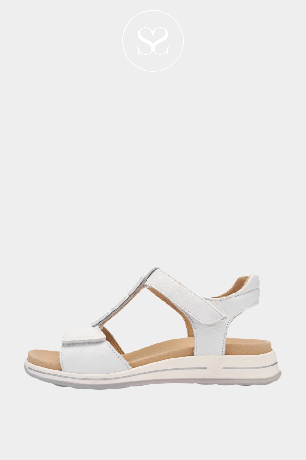 Ara Off-White cushioned walking sandals 12-34810.