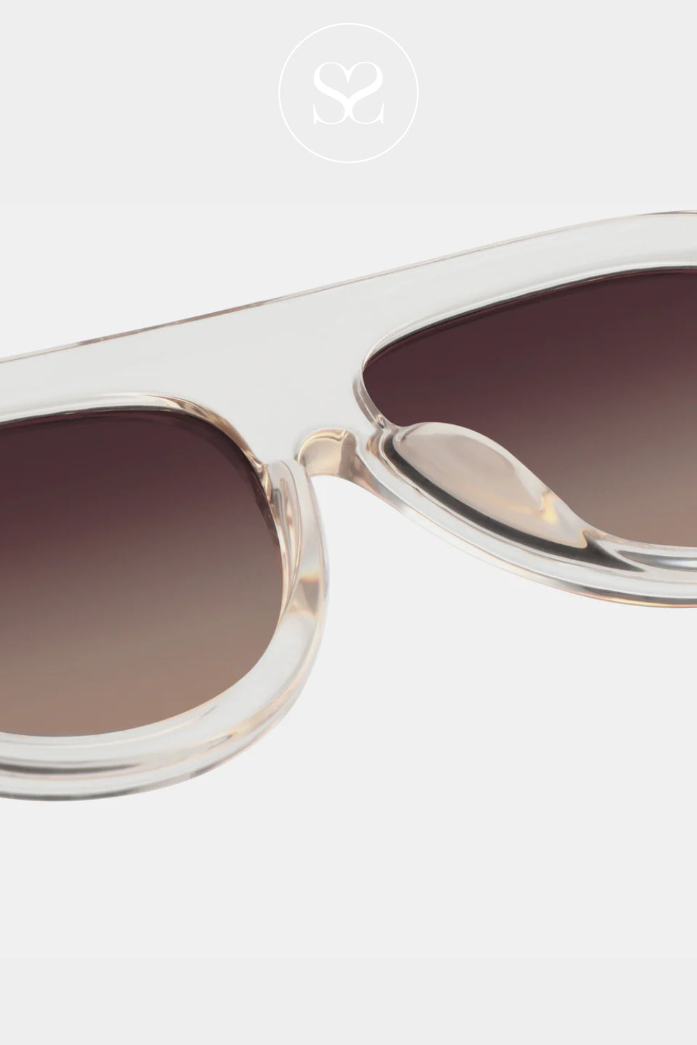 A.KJAERBEDE Ecru/ Transparent Sunglasses -Rio