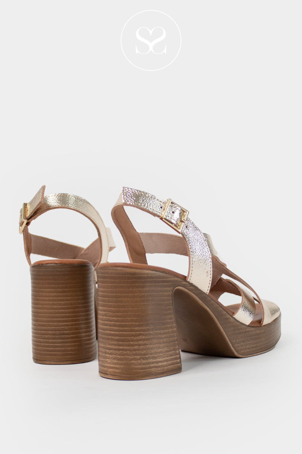 Oh My Sandals Gold Platform Sandals 5938