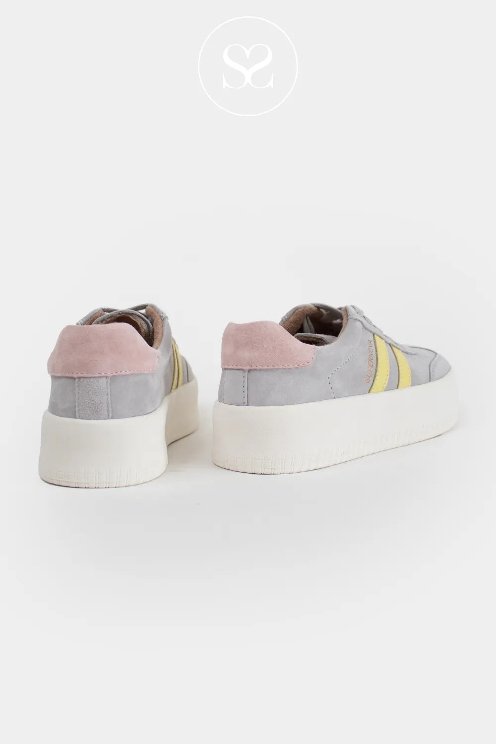 DRILLEYS  Soft Grey Chunky Trainers - Forty Three