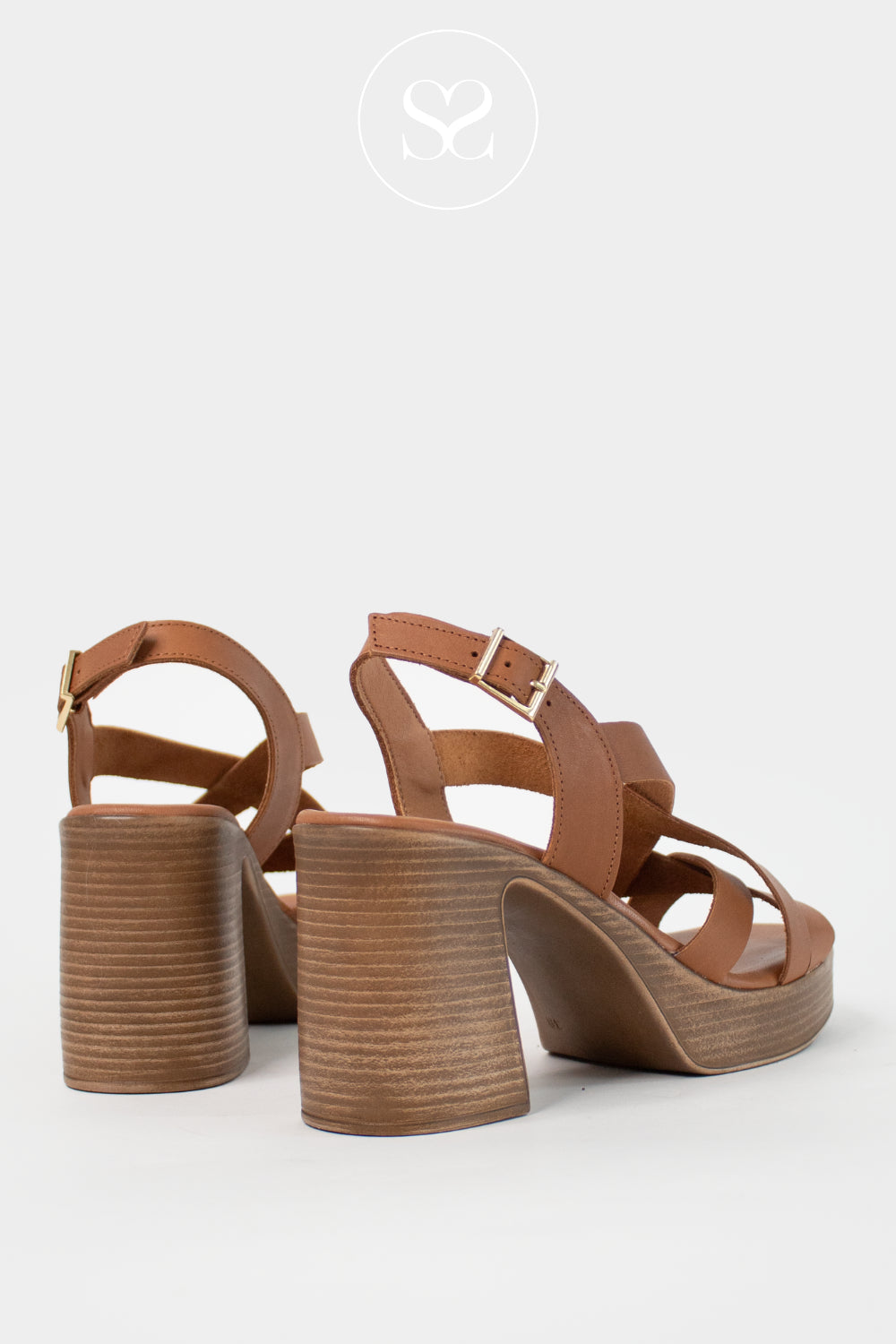 Oh My Sandals Tan Platform Sandals 5938