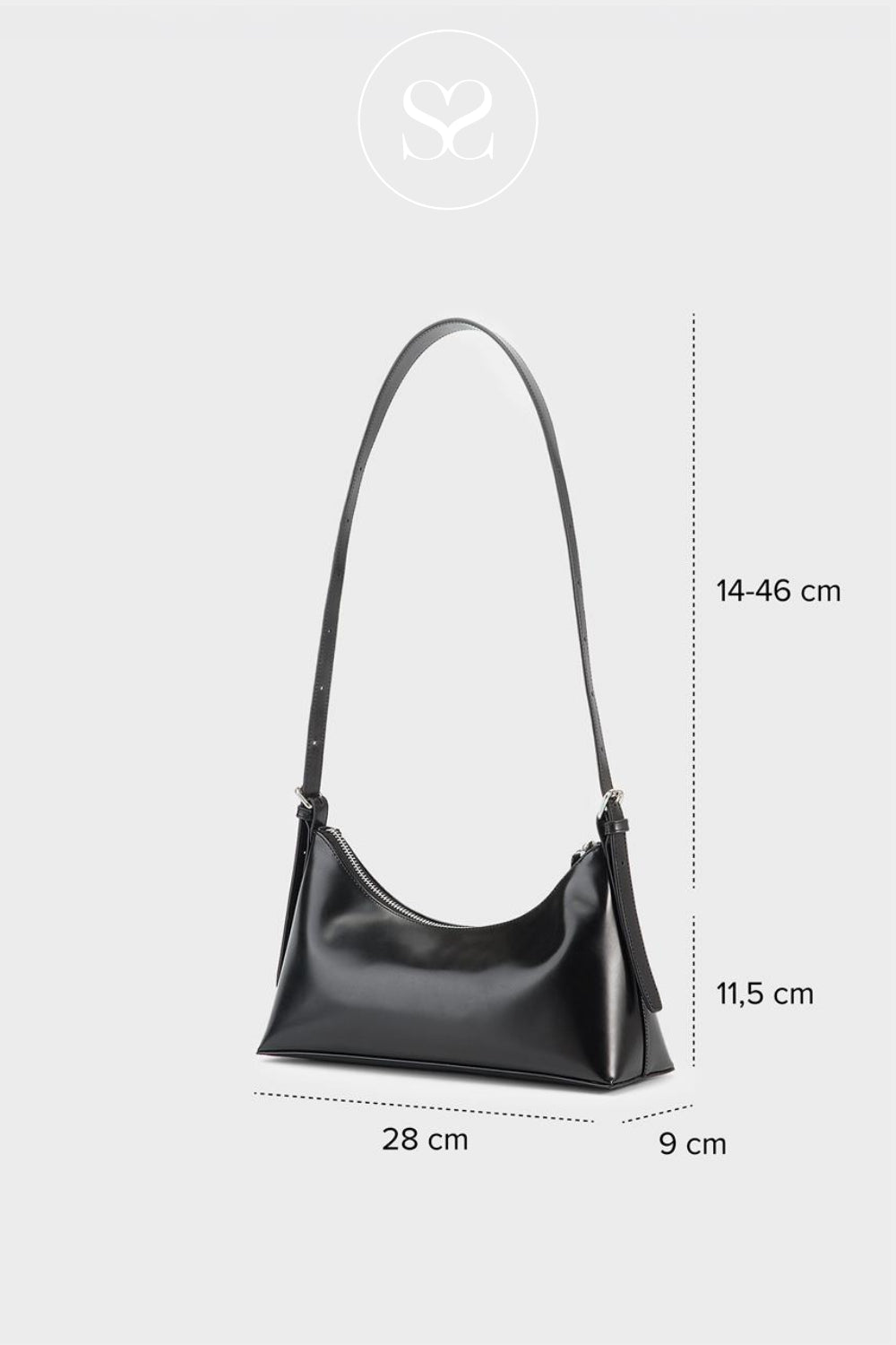Vagabond Black Shoulder Bag Bari Mini BR01-004-20
