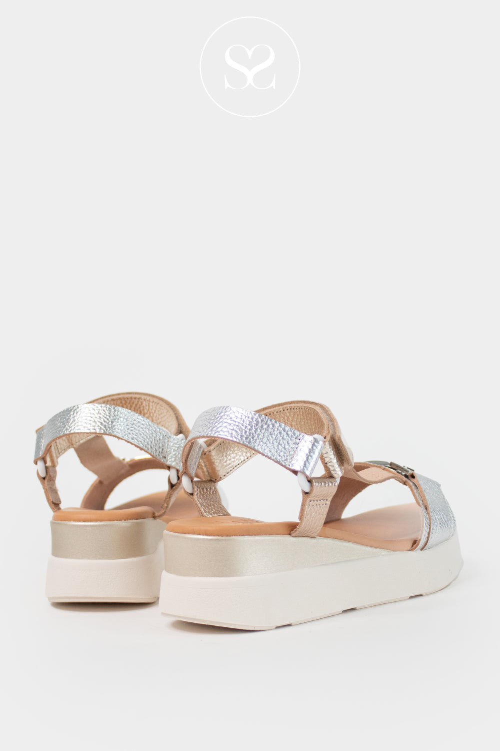 Oh My Sandals Gold Wedge Walking Sandals 5961