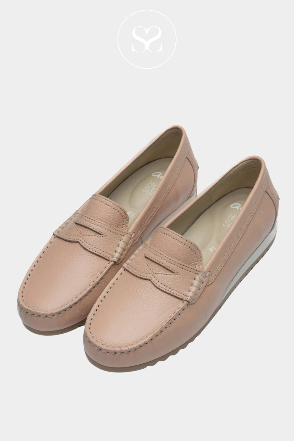 ARA Pink Loafer With Arch Support.