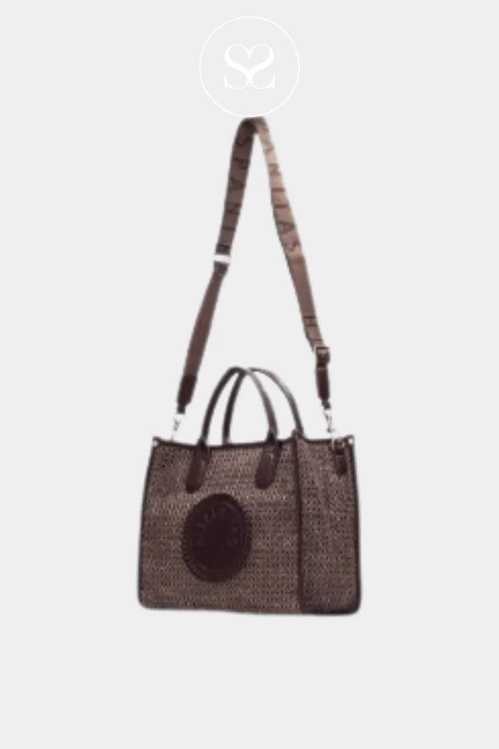 Hispanitas Brown woven Cross-body Handbag - BV264717