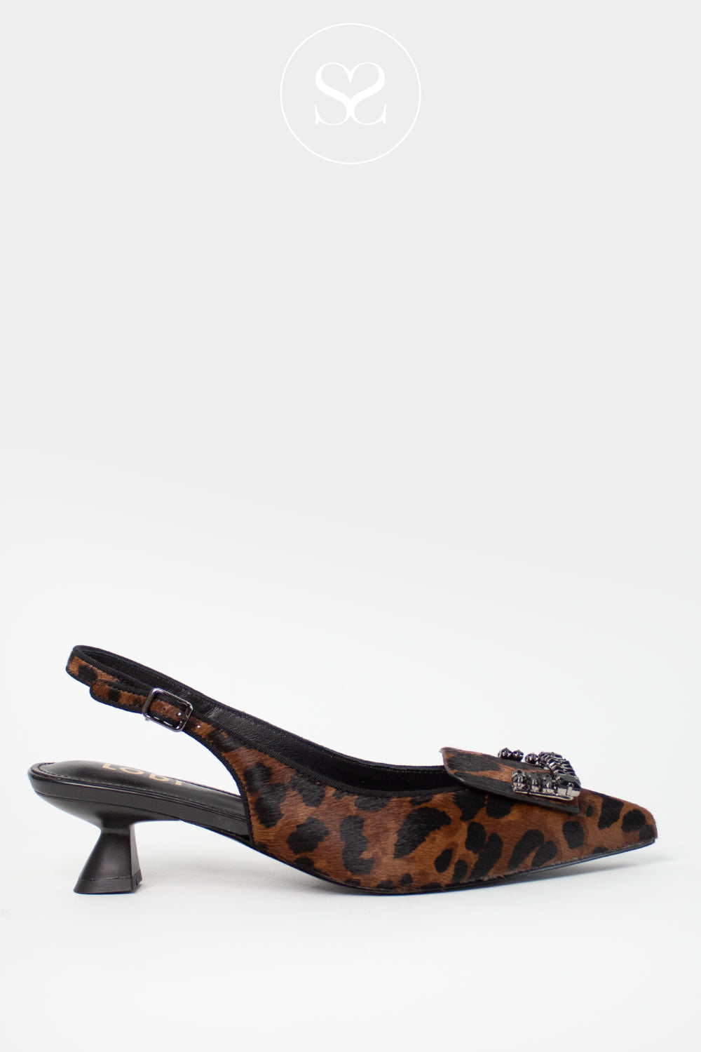 LODI LEOPARD PRINT KITTEN HEELS WITH SLINGBACK - A-RINOLA