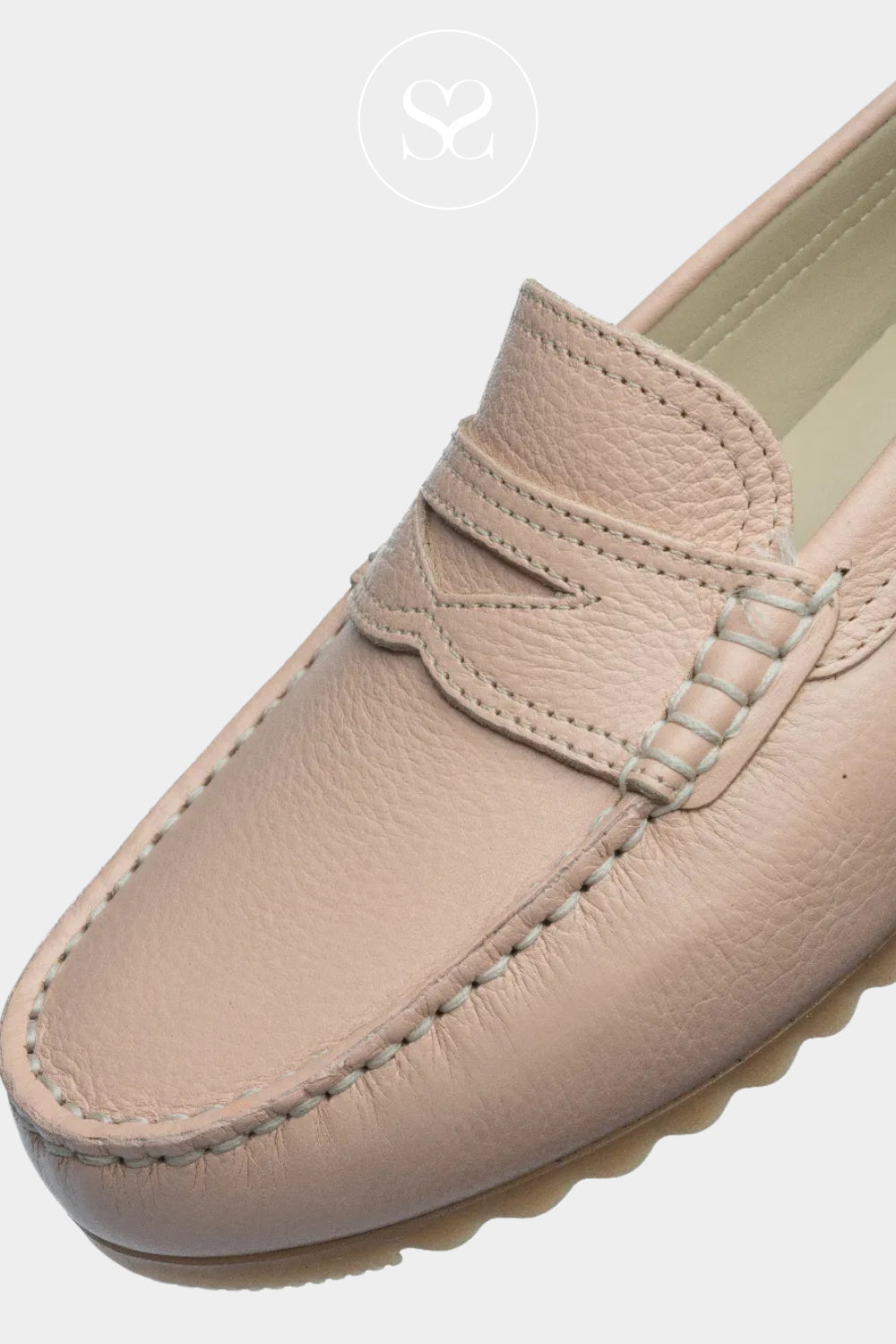 ARA Pink Low Wedge Loafer With Removable Insole 12-27702