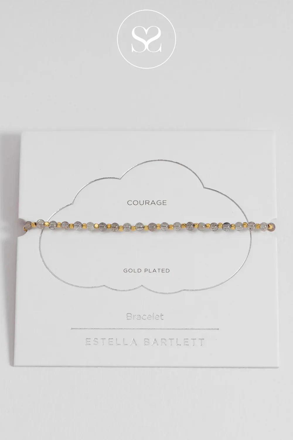 ESTELLA BARTLETT LABRADORITE GEMSTONE AMELIA BRACELET EBB5946G Gold-plated design with natural labradorite gemstones for an elegant, meaningful accessory