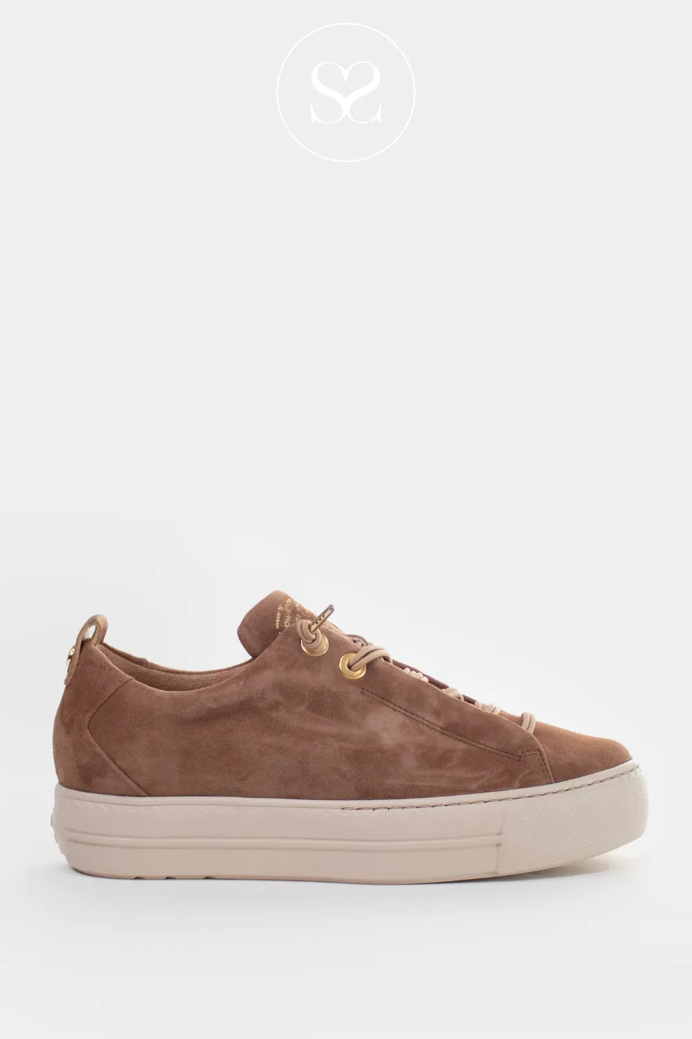 Paul Green Camel/brown pull on flatform trainers 5017 for women Lightweight flatform sole offering style and support
