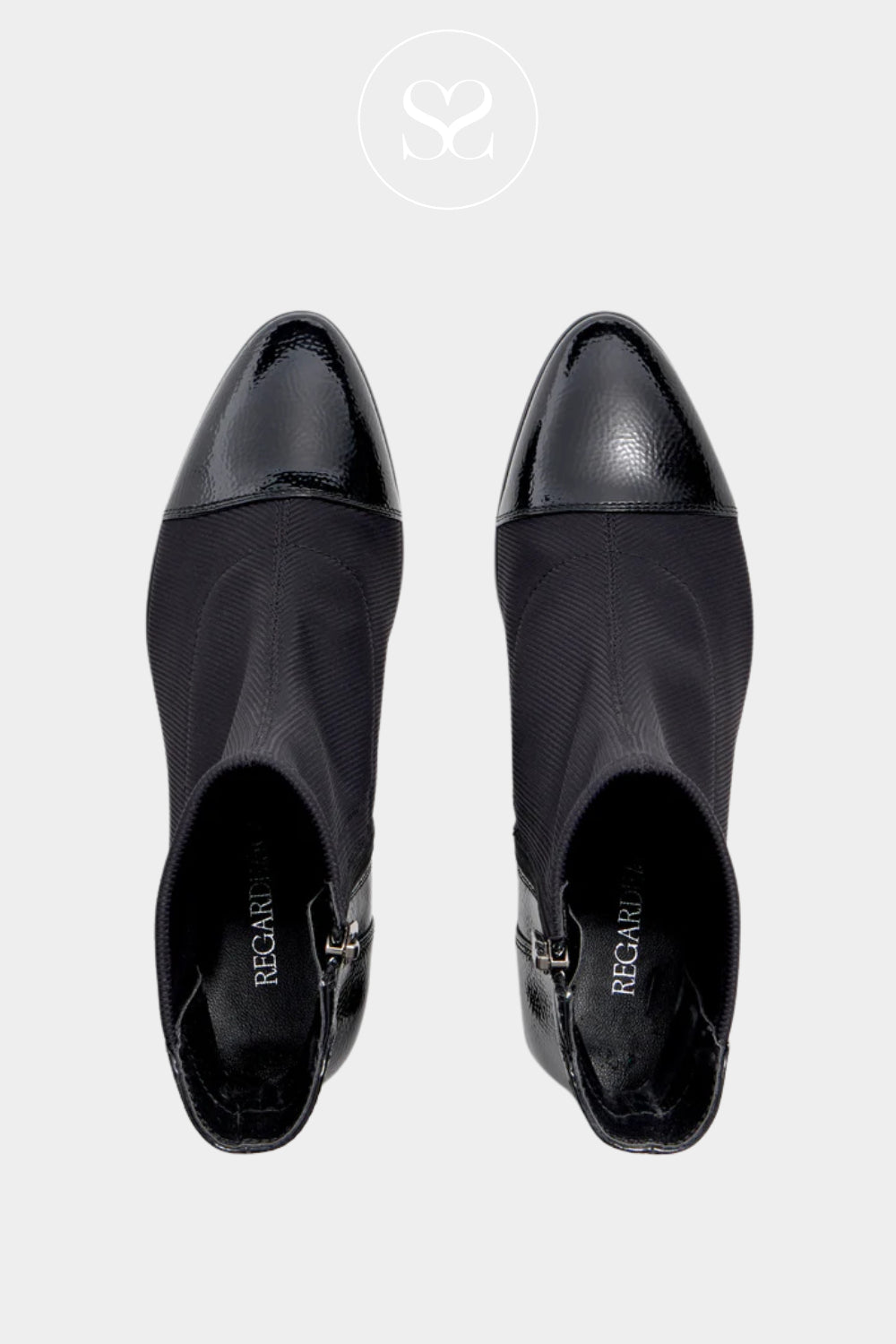 Regarde Le Ciel black ankle boot with high-density and memory foam footbed