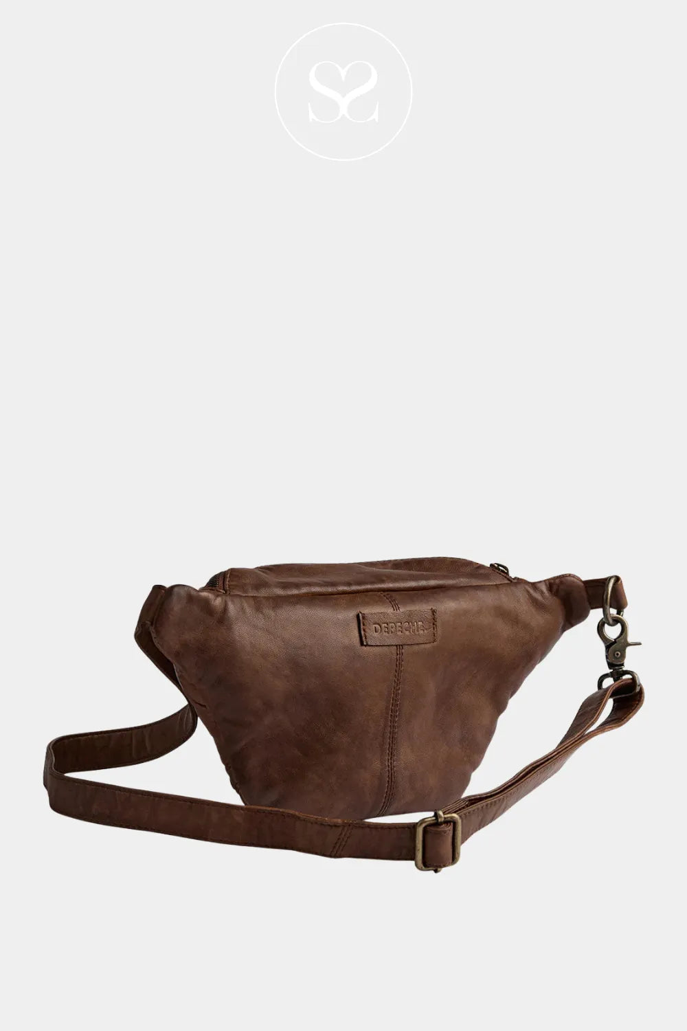Depeche Dark Brown leather Cross-body Bum-bag 15814