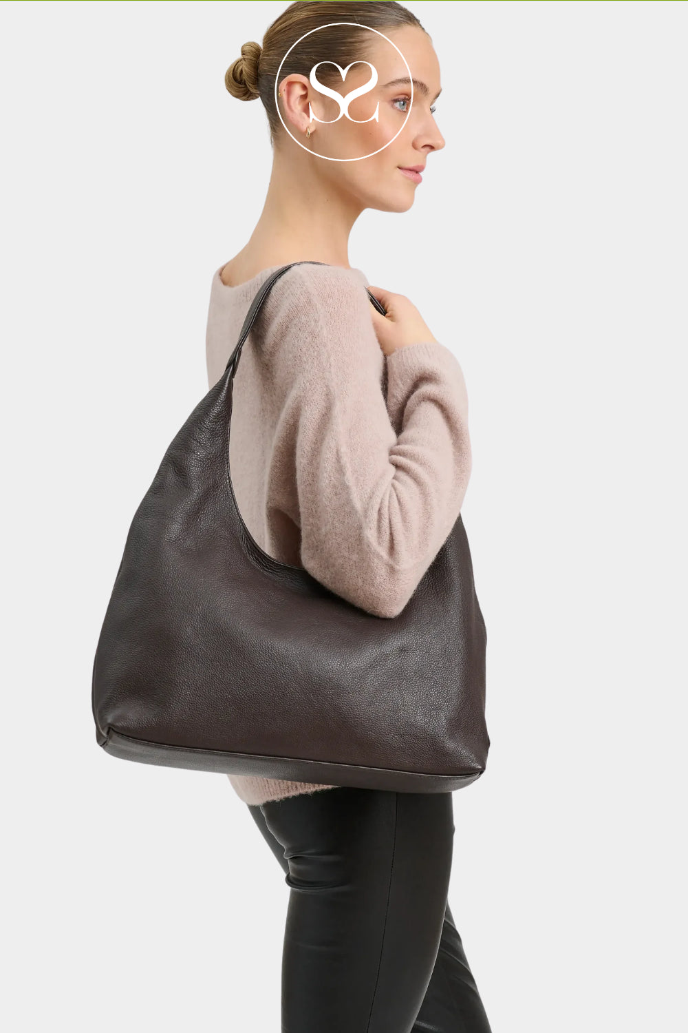 Depeche Dark Brown Shopper Style Handbag 17142