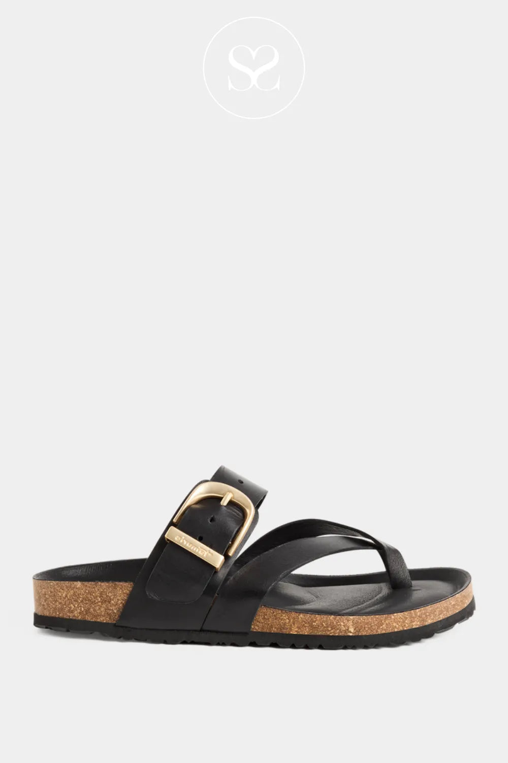 Tamaris Black Flat Sliders Sandals 1-27509-46