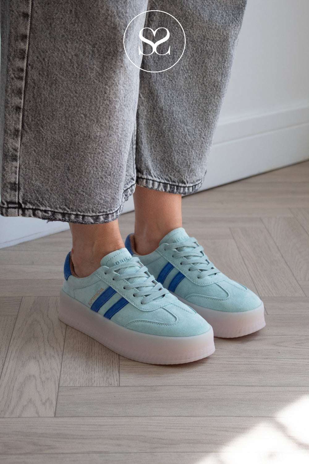 DRILLEYS  Mint Platform Trainers - Forty Three