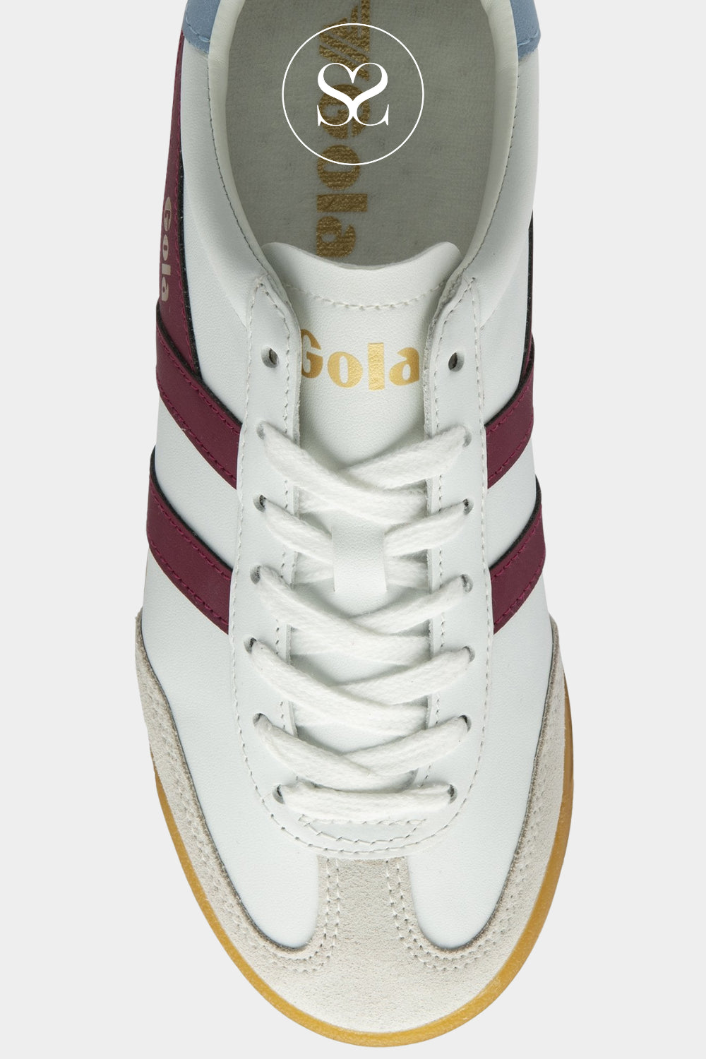 Gola Retro White/Berry Trainer For Women - Torpedo