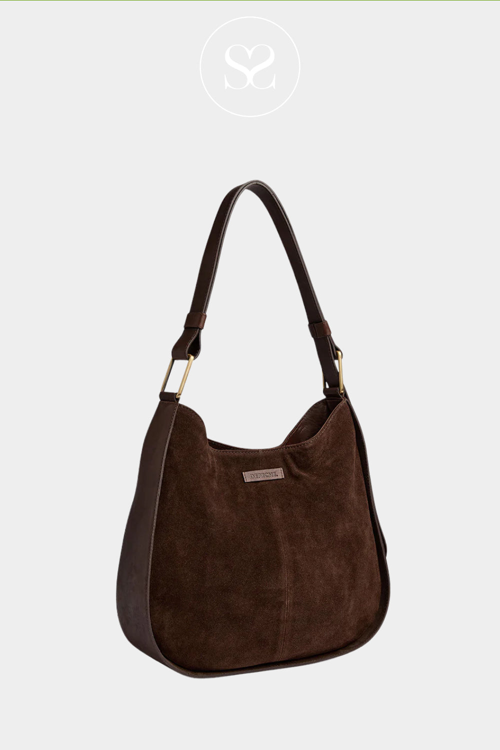 Depeche Brown Suede Shoulderbag 16896