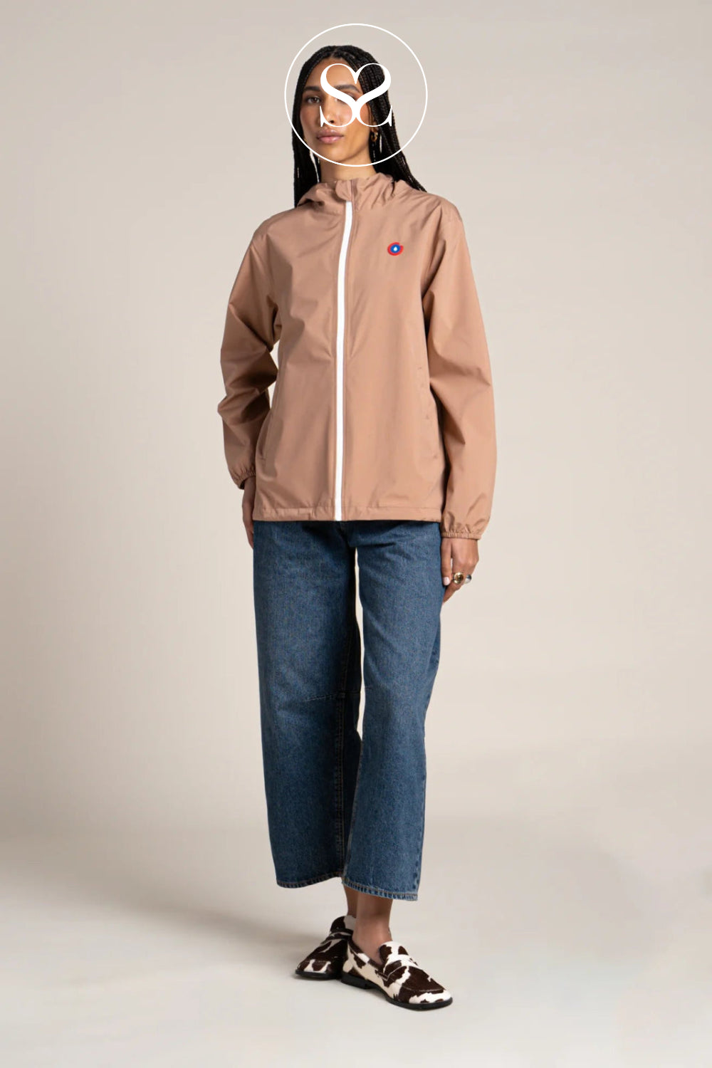 Flotte Camel Waterproof Short Raincoat - Passy