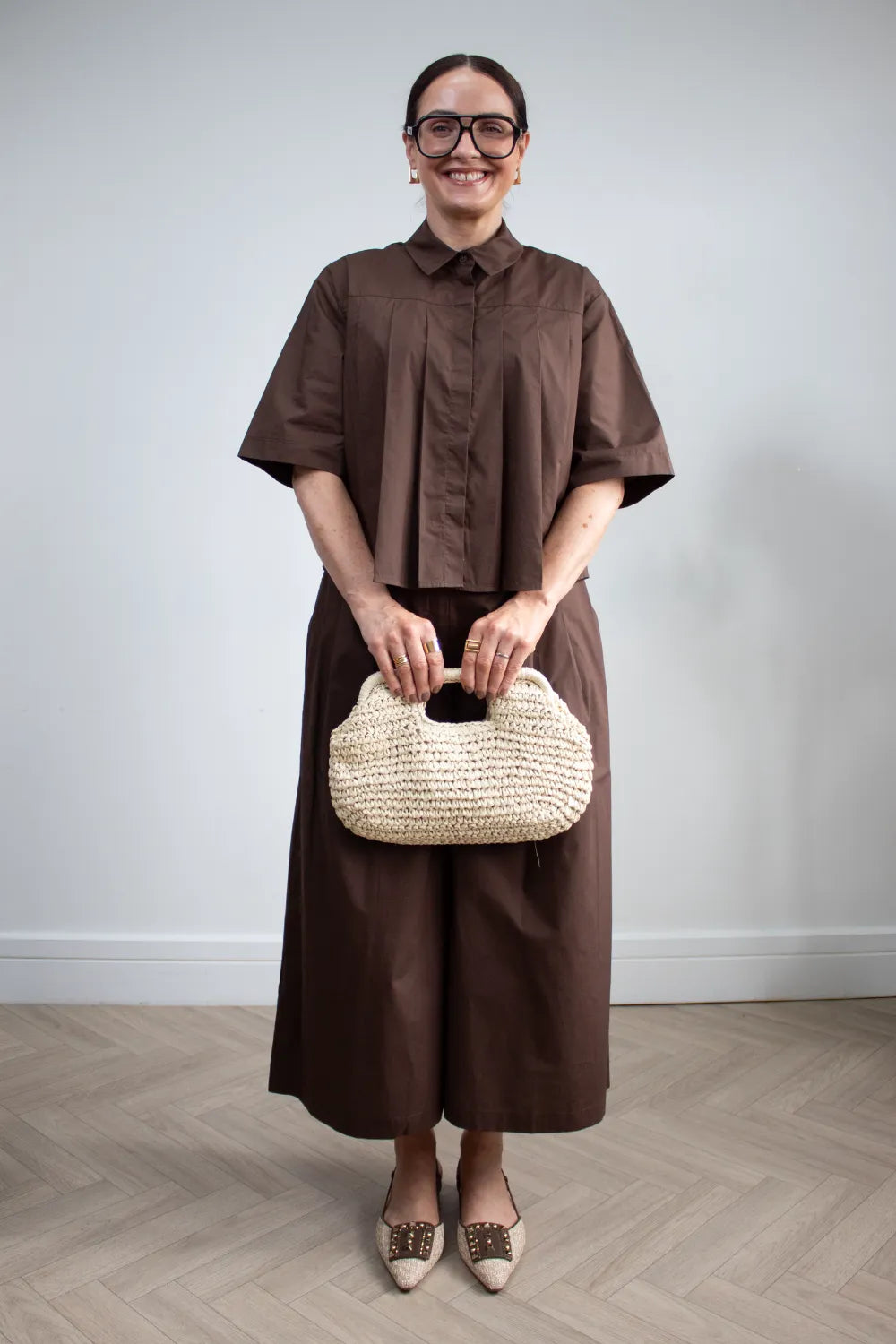 Lodi Brown Aztec Woven Pointed Flats - A-Como