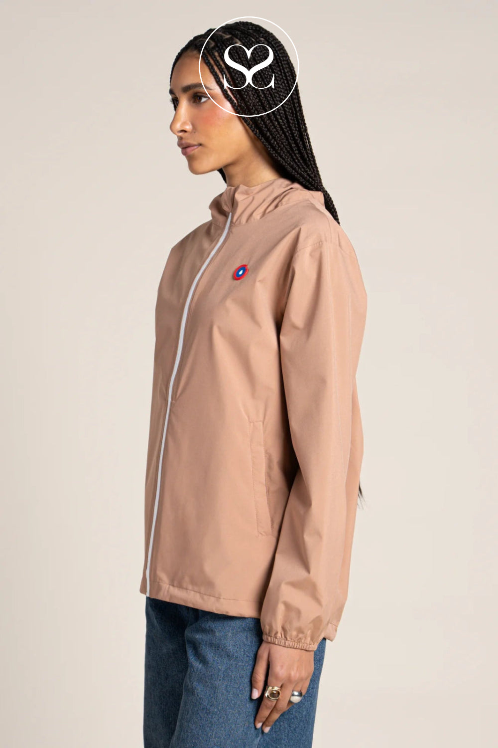 Flotte Camel Waterproof Short Raincoat - Passy