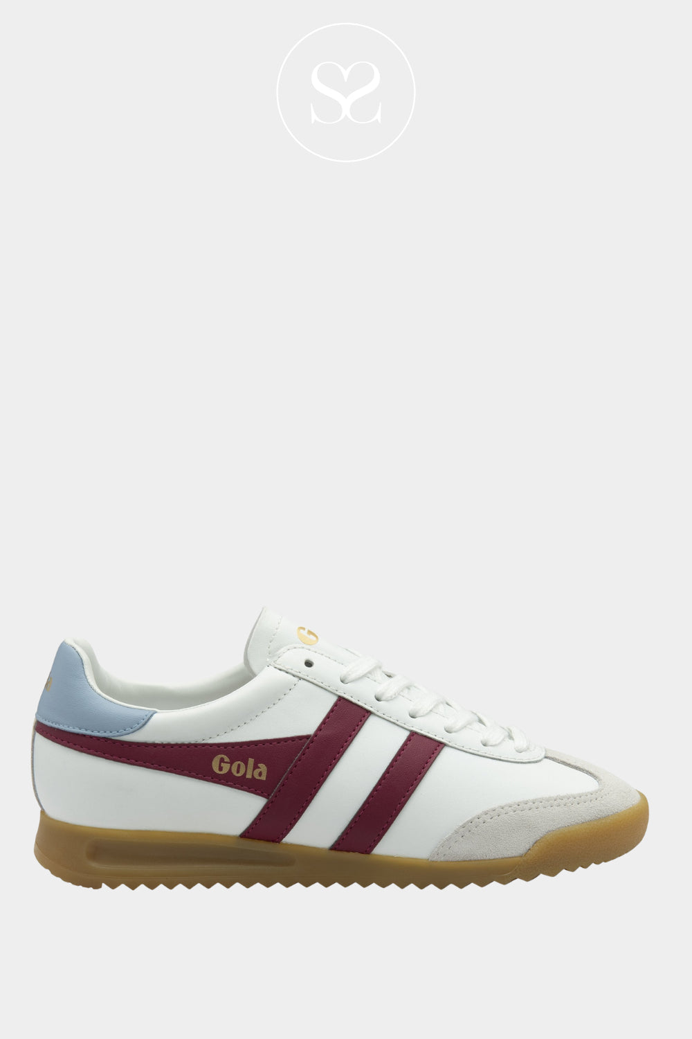 Gola Retro White/Berry Trainer For Women - Torpedo