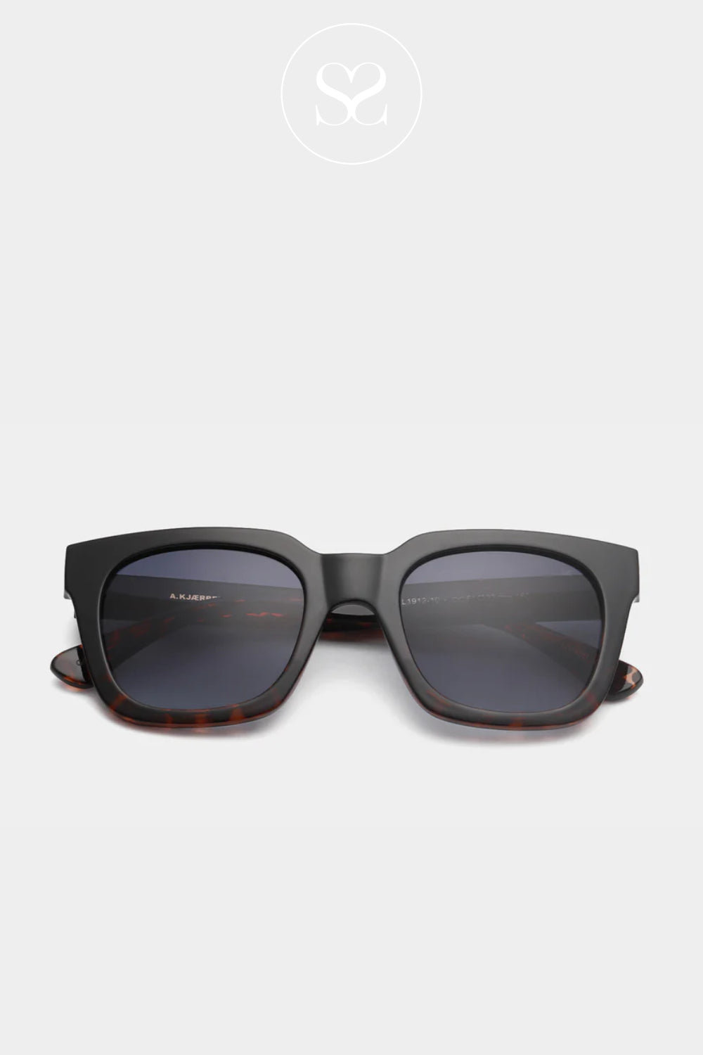 A.KJAERBEDE Black Demi Tortoise Sunglasses - Nancy