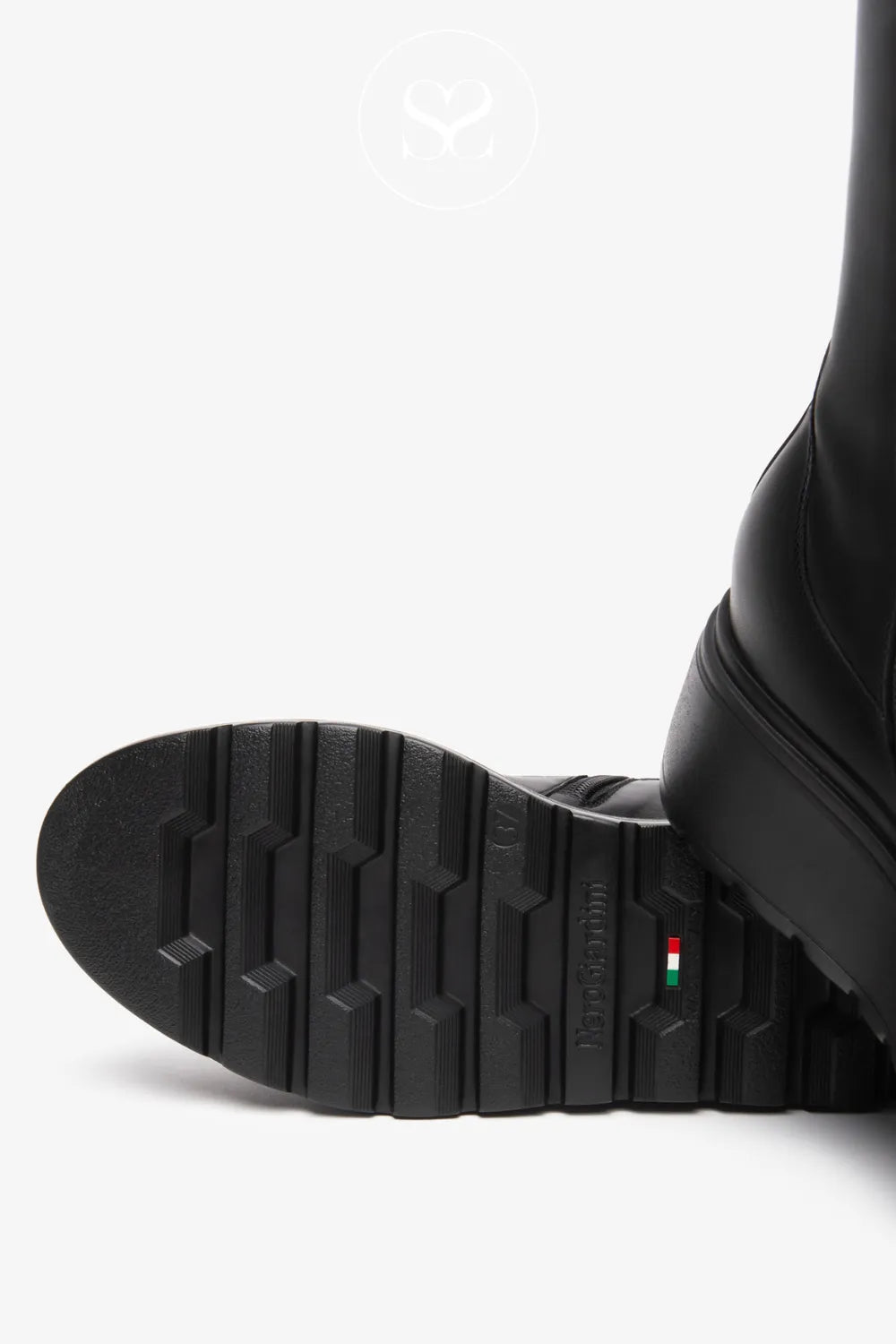 NERO GIARDINI BLACK SLIP ON WEDGE ANKLE BOOTS I514901D 