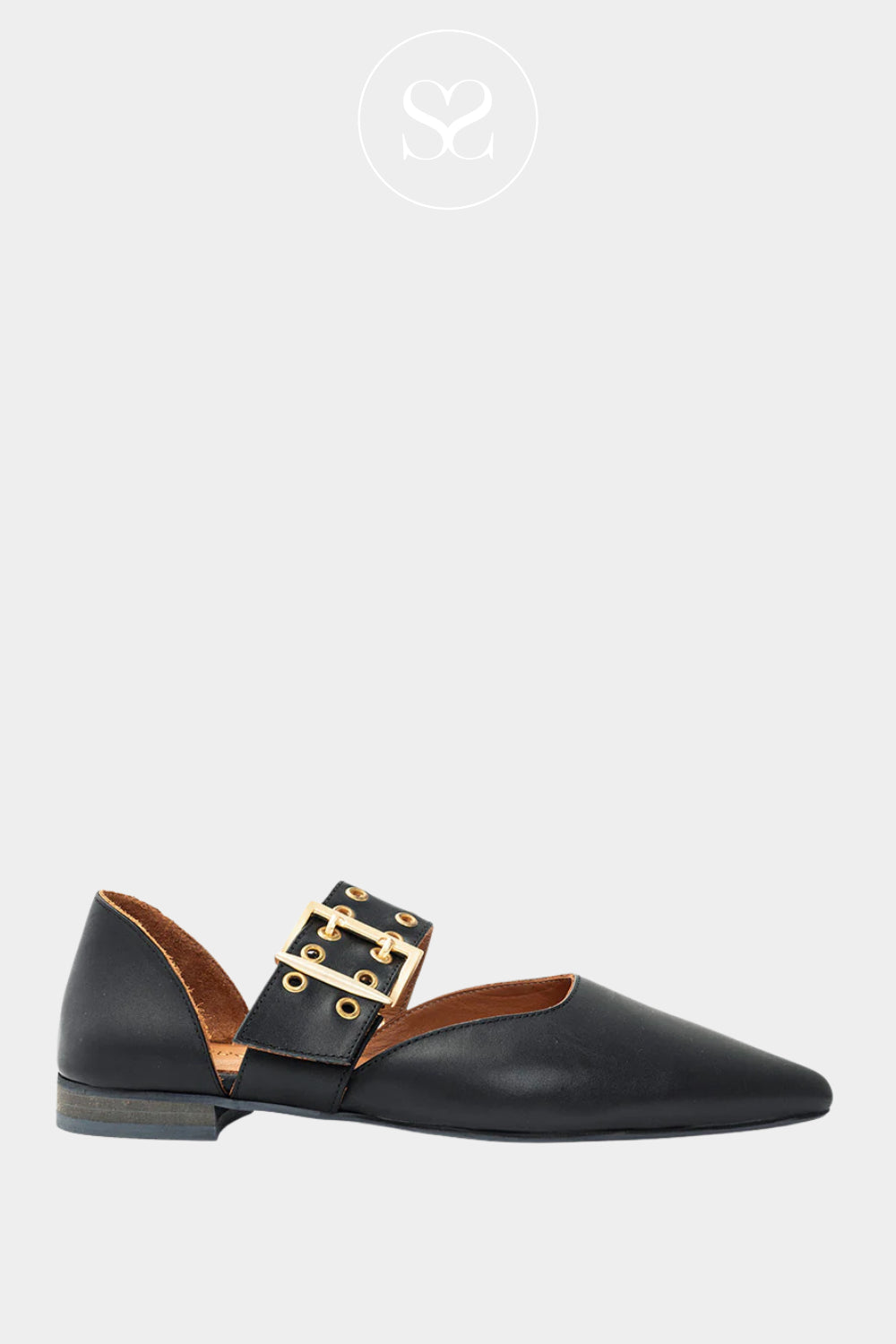 Babouche Black Mary-Jane Flats - G-Binny-1