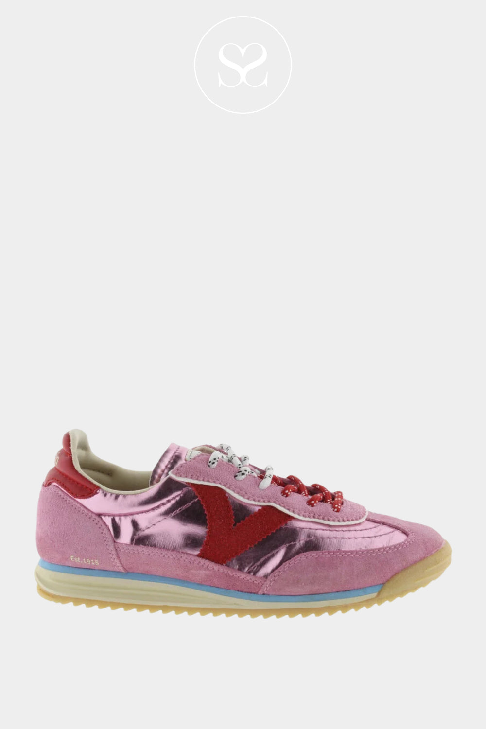 Pink metallic trainers from Victoria