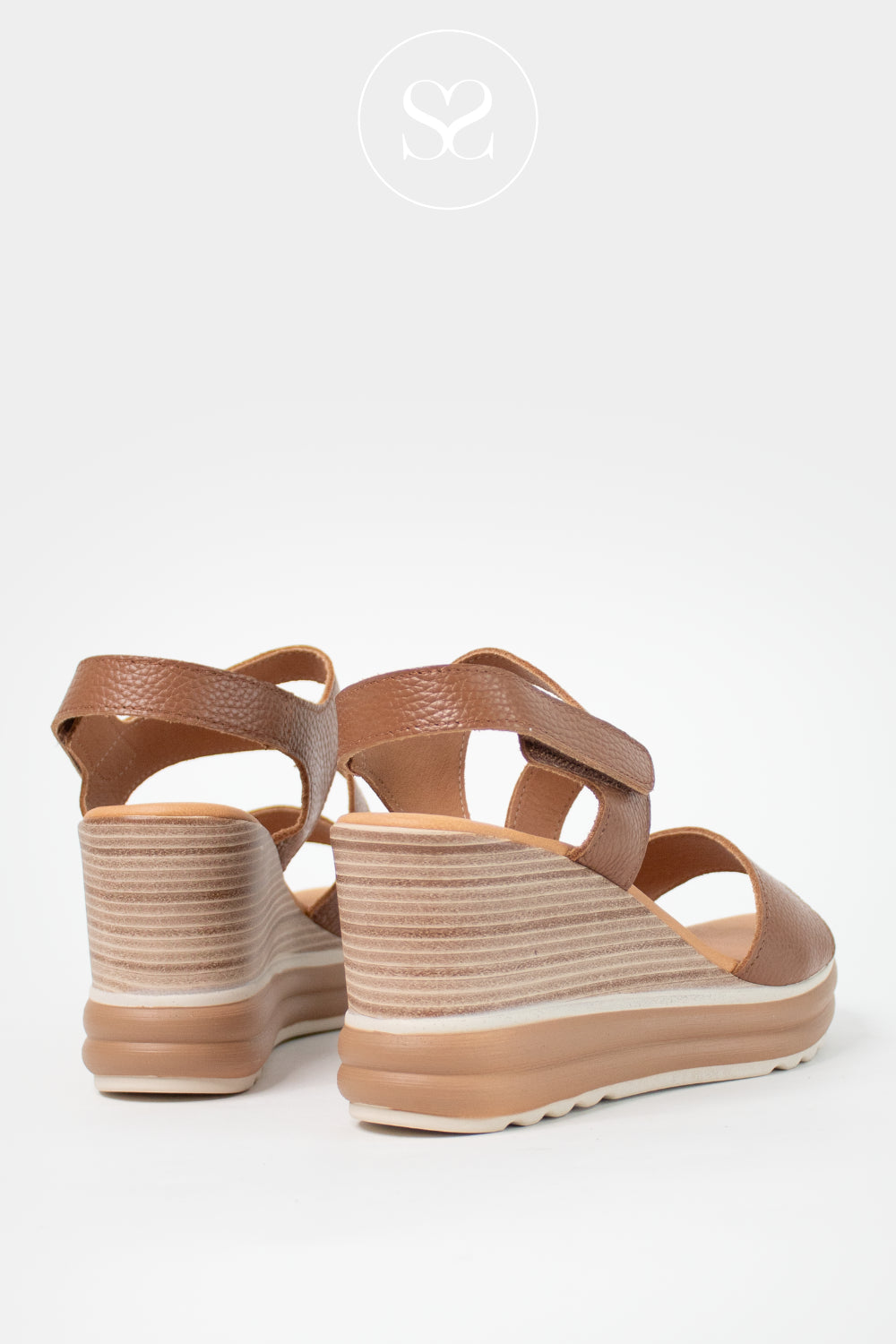 Oh My Sandals Tan Wedge Sandals 6002