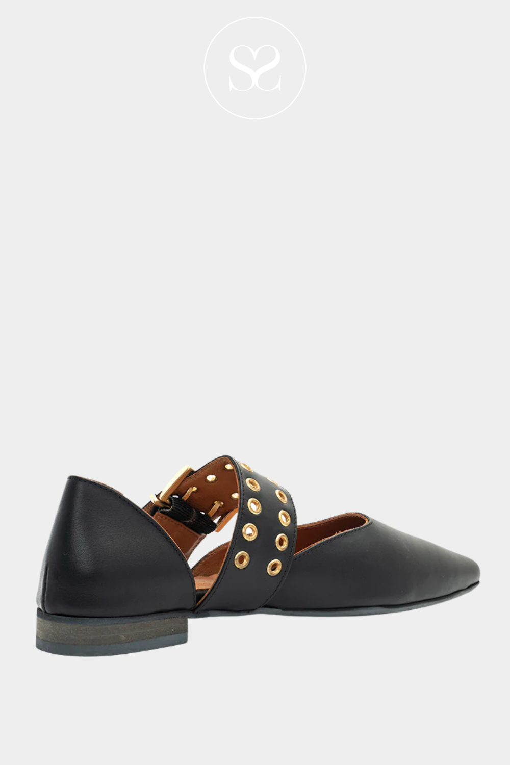 Babouche Black Mary-Jane Flats - Binny