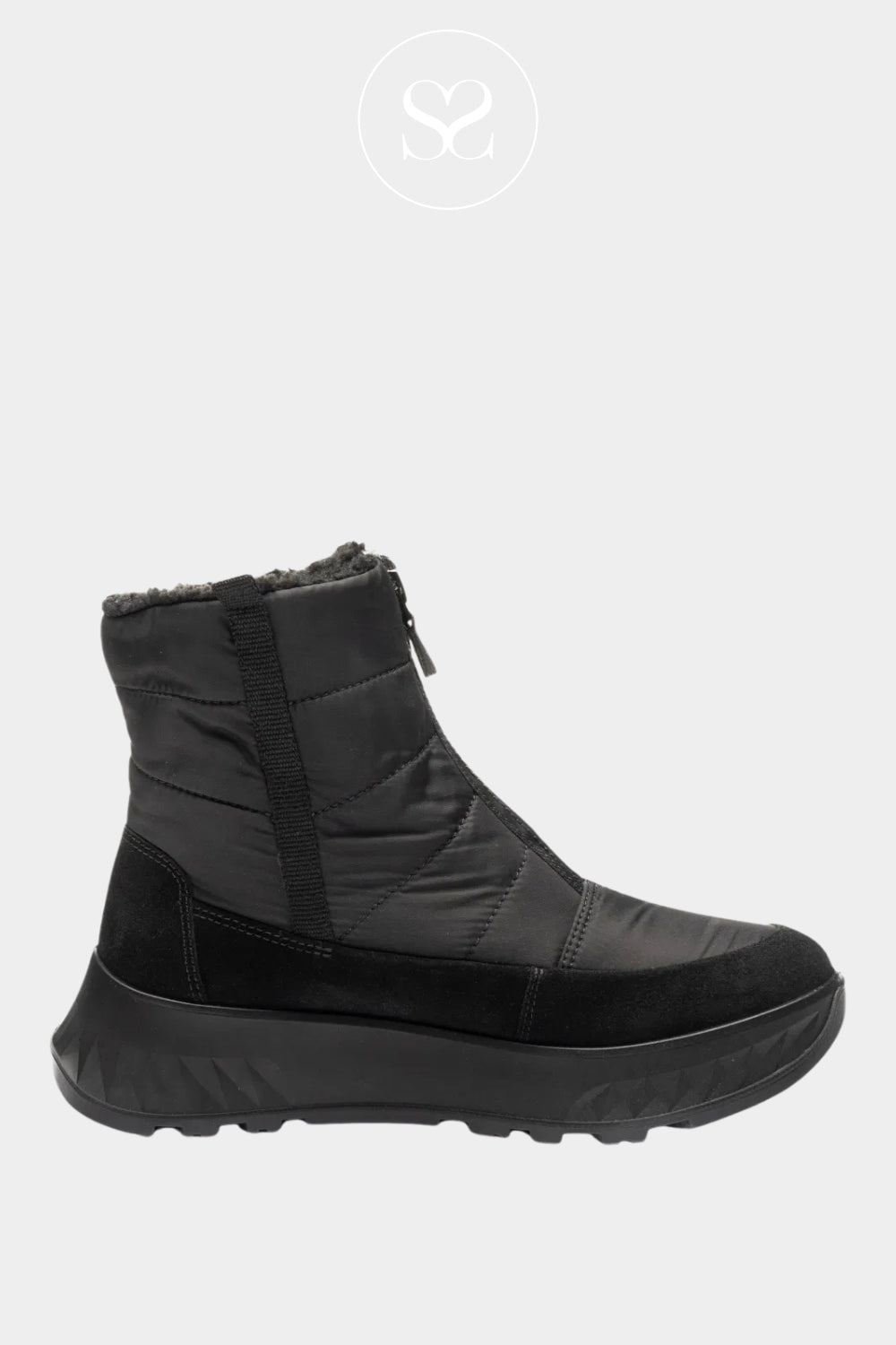 ARA BLACK GORE-TEX TRAINER BOOTS 12-26409