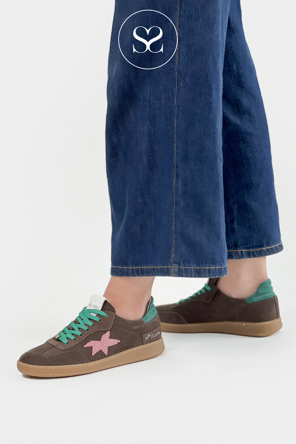 MELINE  W-100 BOWN SUEDE SNEAKERS