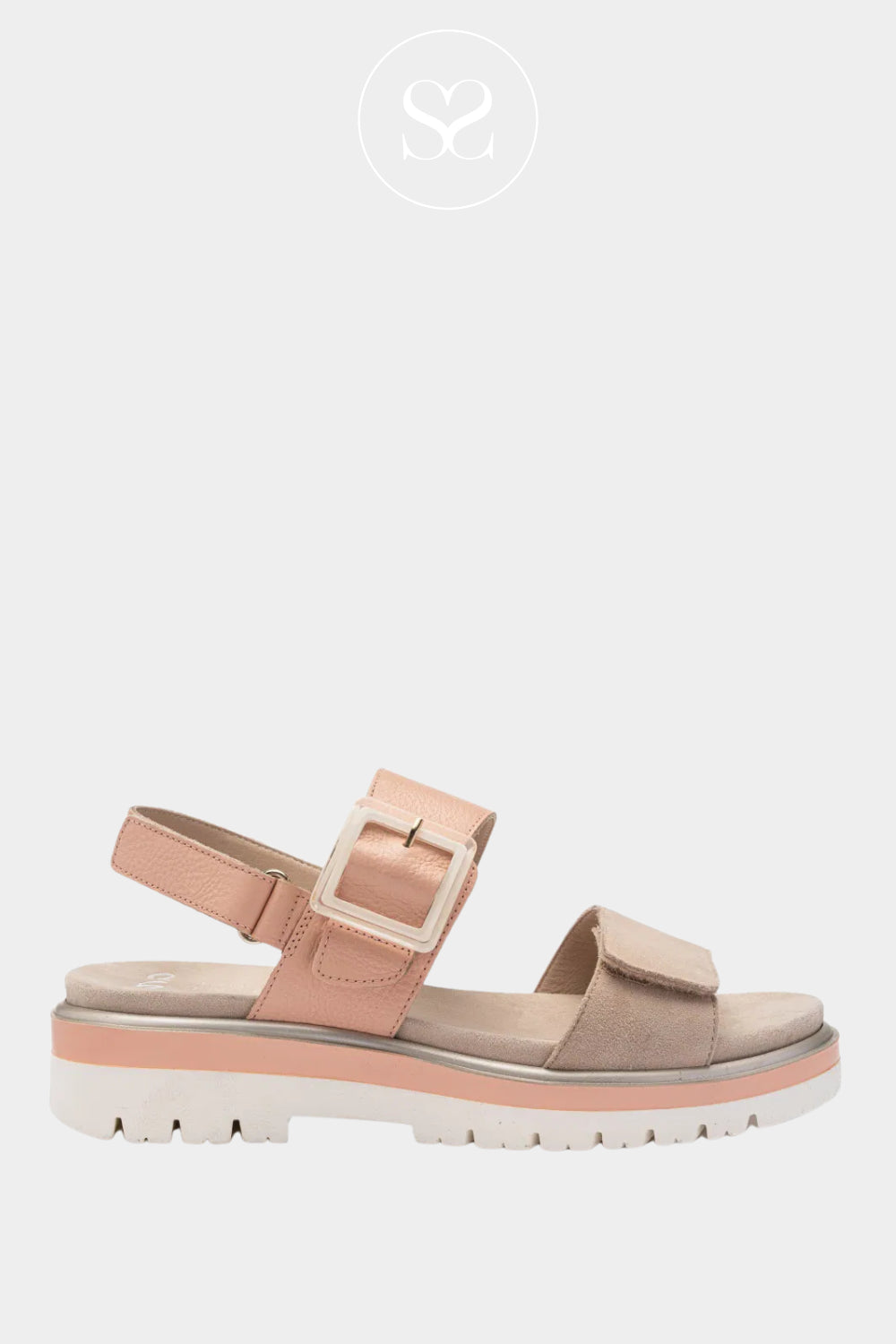 ARA 12-21003 PINK/BEIGE CHUNKY WALKING SANDALS - Ireland