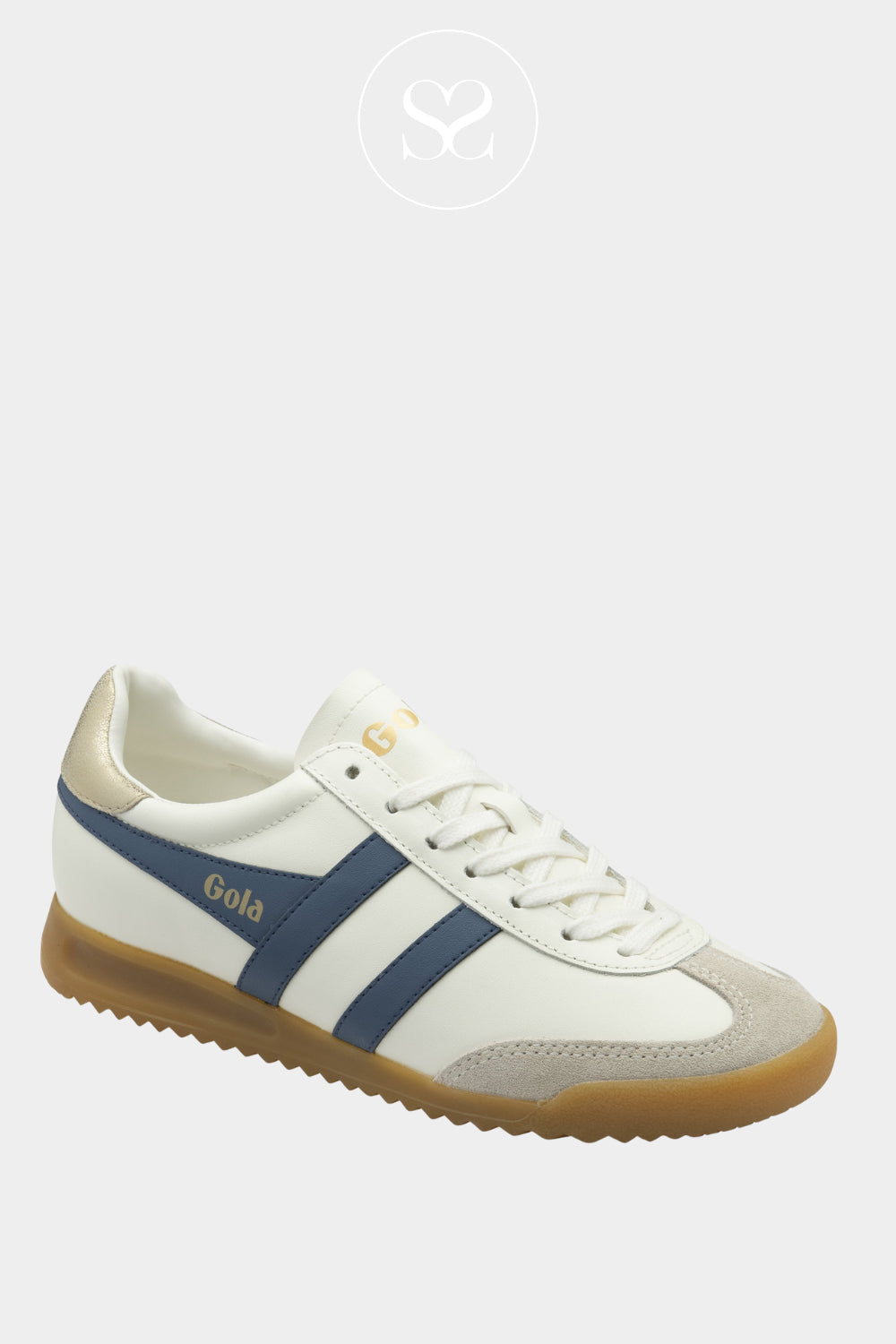 Gola Retro White/Blue Trainer For Women - Torpedo