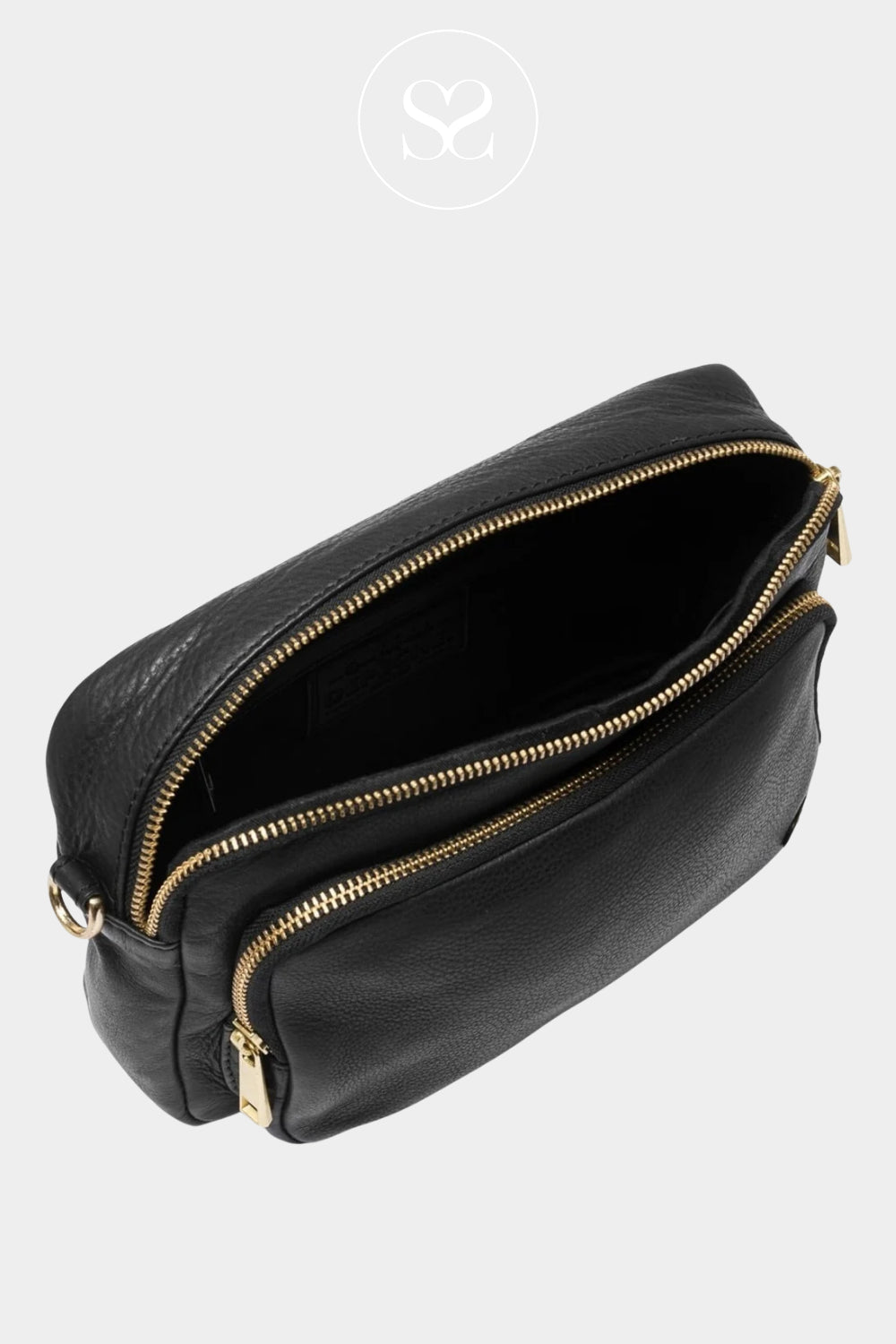 Depeche Black Leather Crossbody Bag -  14132 