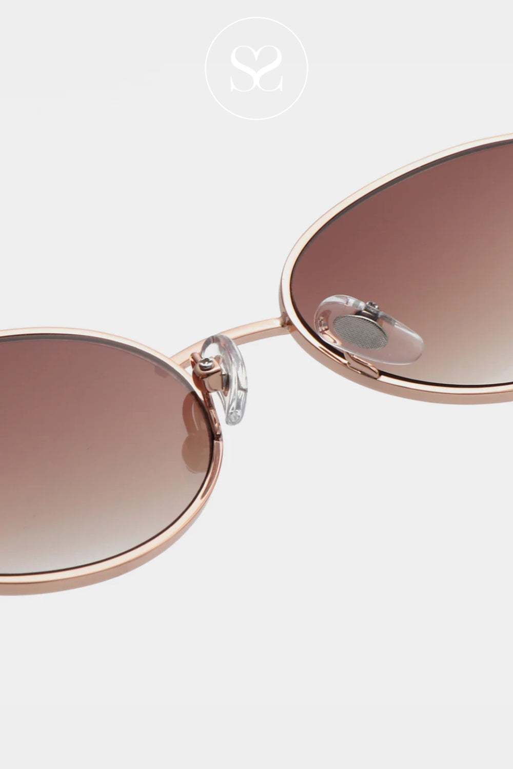 A.KJAERBEDE Rose Gold Havana Sunglasses -Bella