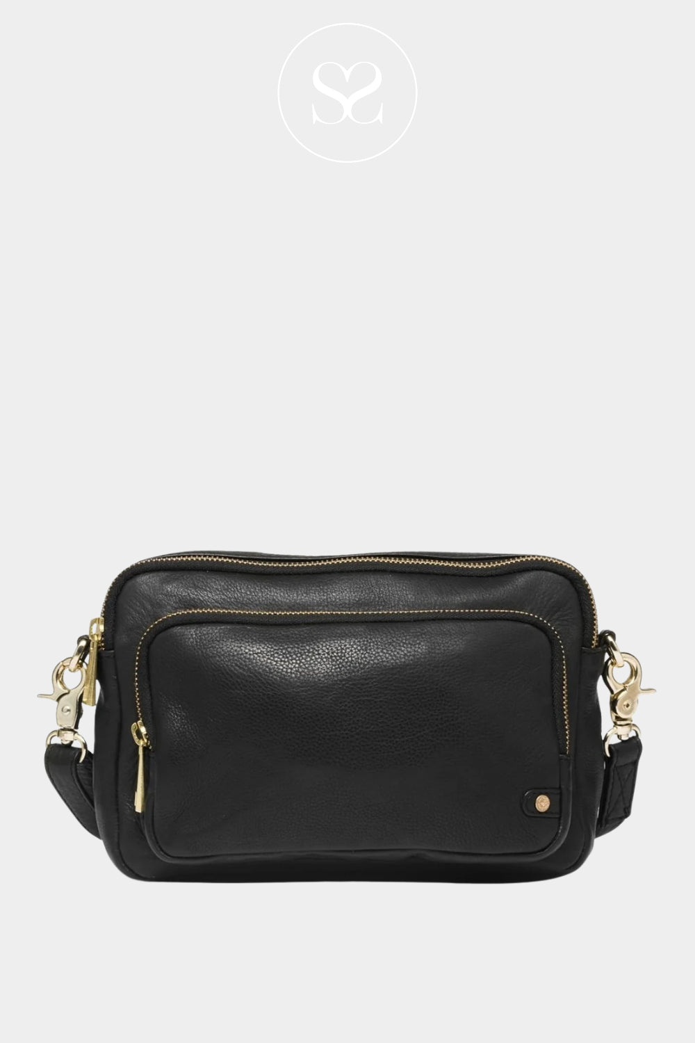 Depeche Black Leather Crossbody Bag -  14132 Ireland