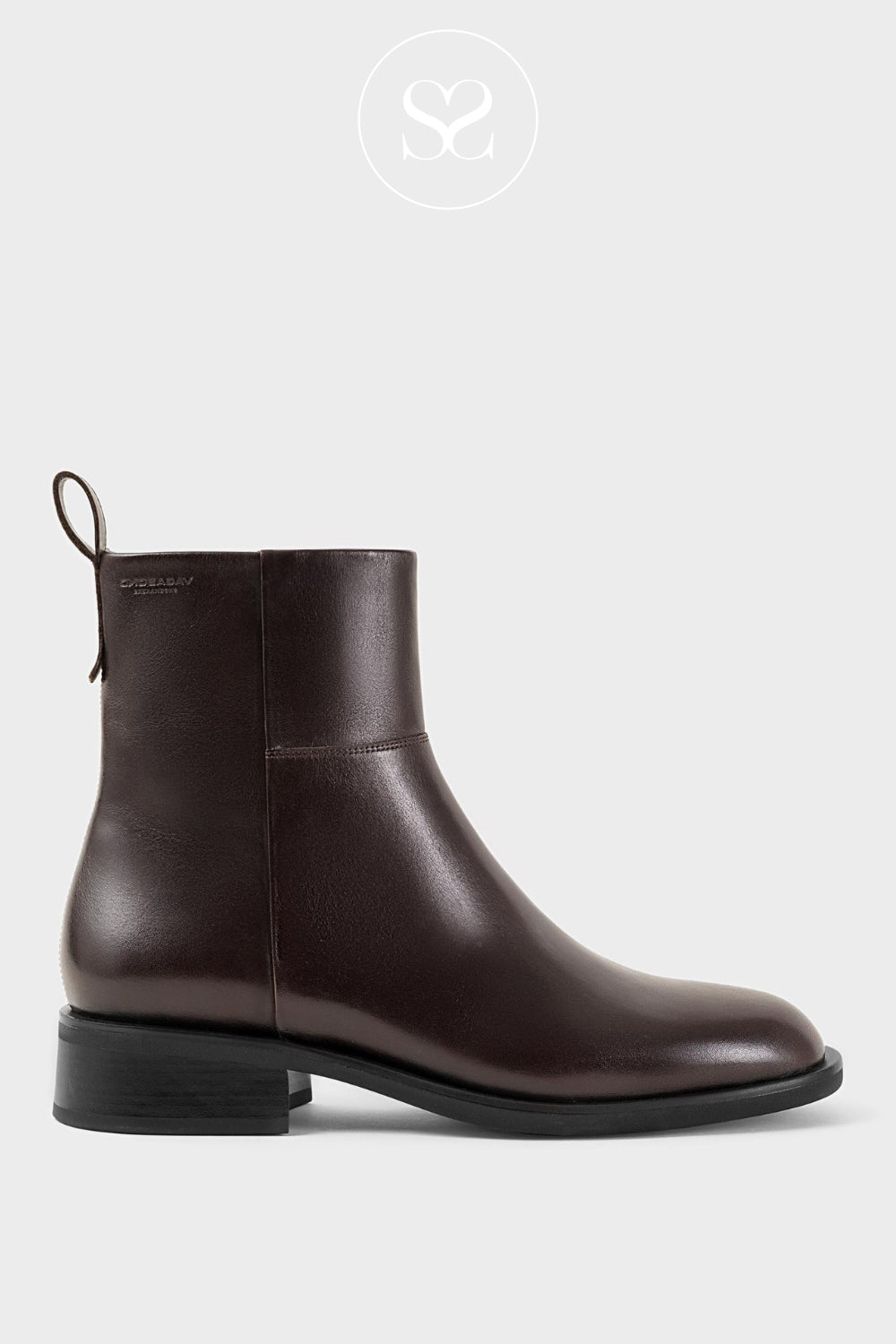 VAGABOND BROWN LEATHER ANKLE BOOTS - SHEILA 5835-001