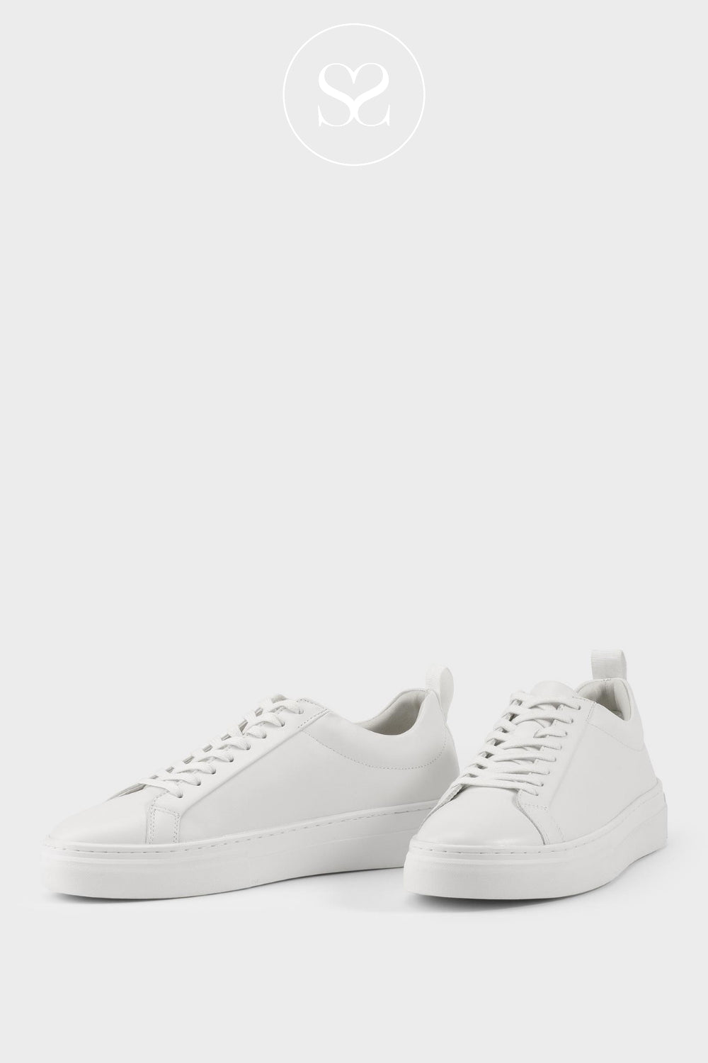 Vagabond Cushioned White Platform Trainers With Chrome-free Leather Lining