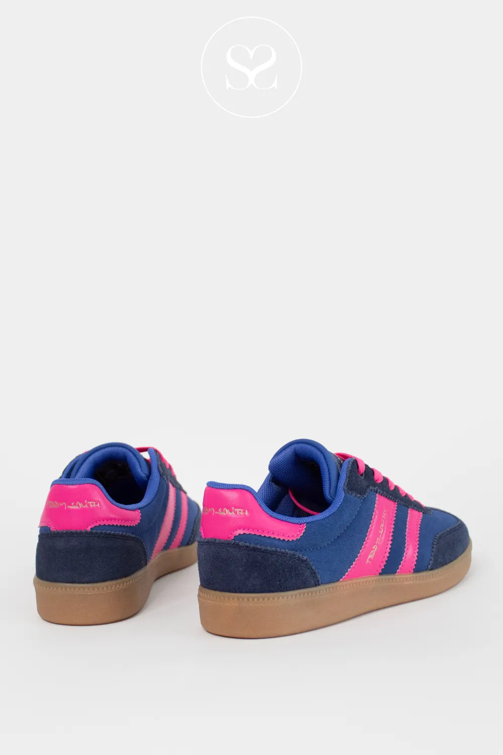 TEDDY SMITH 120235 BLUE/FUCHSIA SPORTY LOW PROFILE TRAINERS