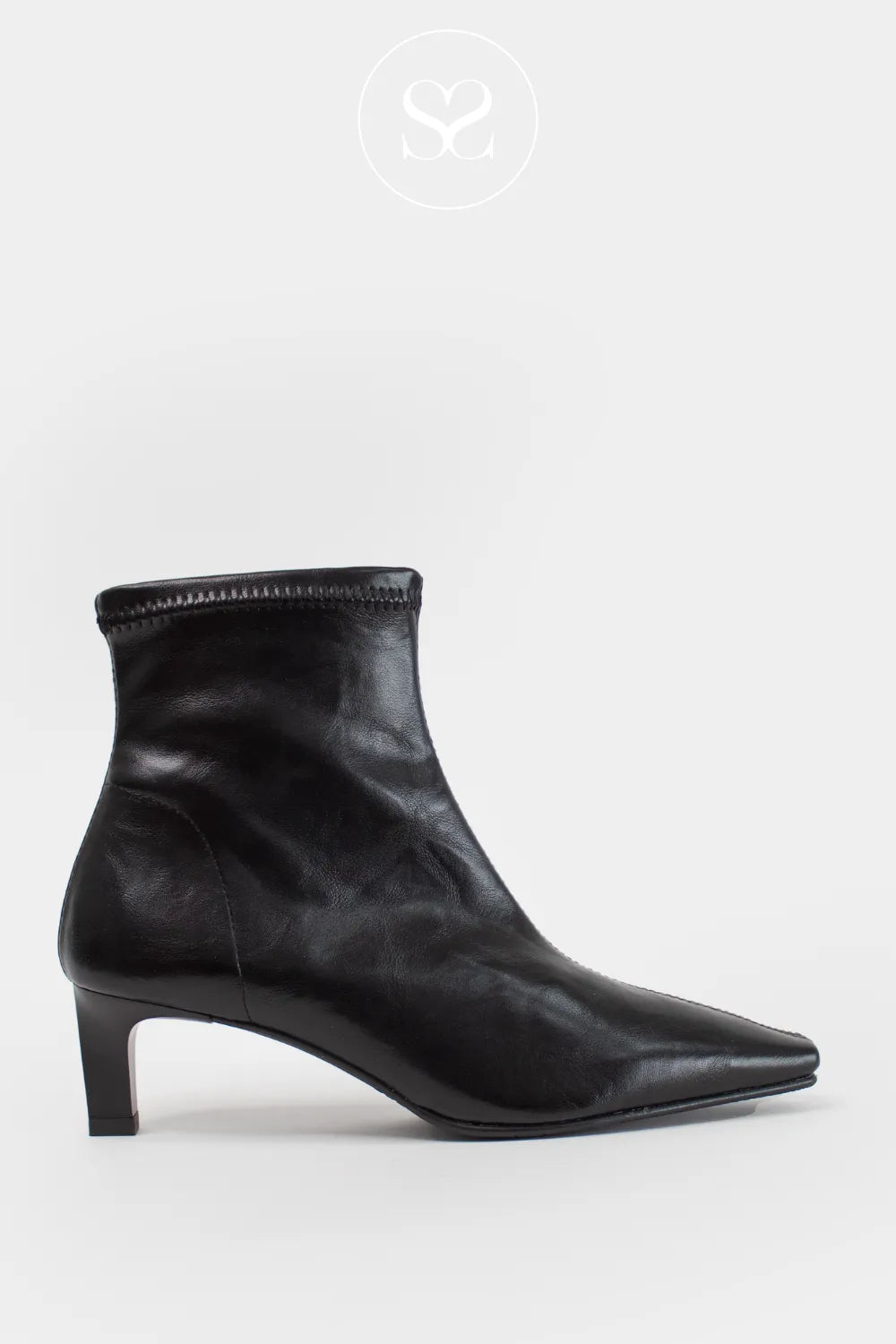 MISS ELASTIC BLACK PULL ON SOCK BOOTS 78101