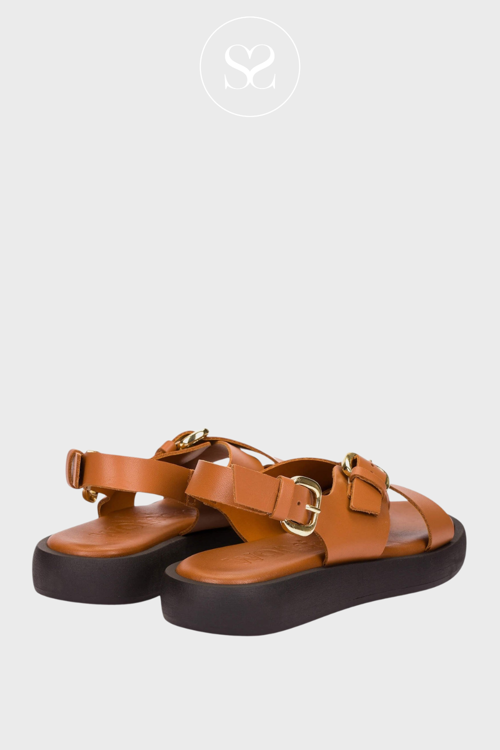 Wonders Tan Slingback Flatform Sandals - AB-1332