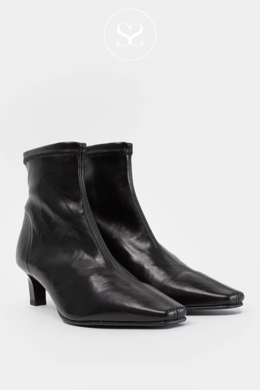 MISS ELASTIC BLACK PULL ON SOCK BOOTS 78101 IRELAND