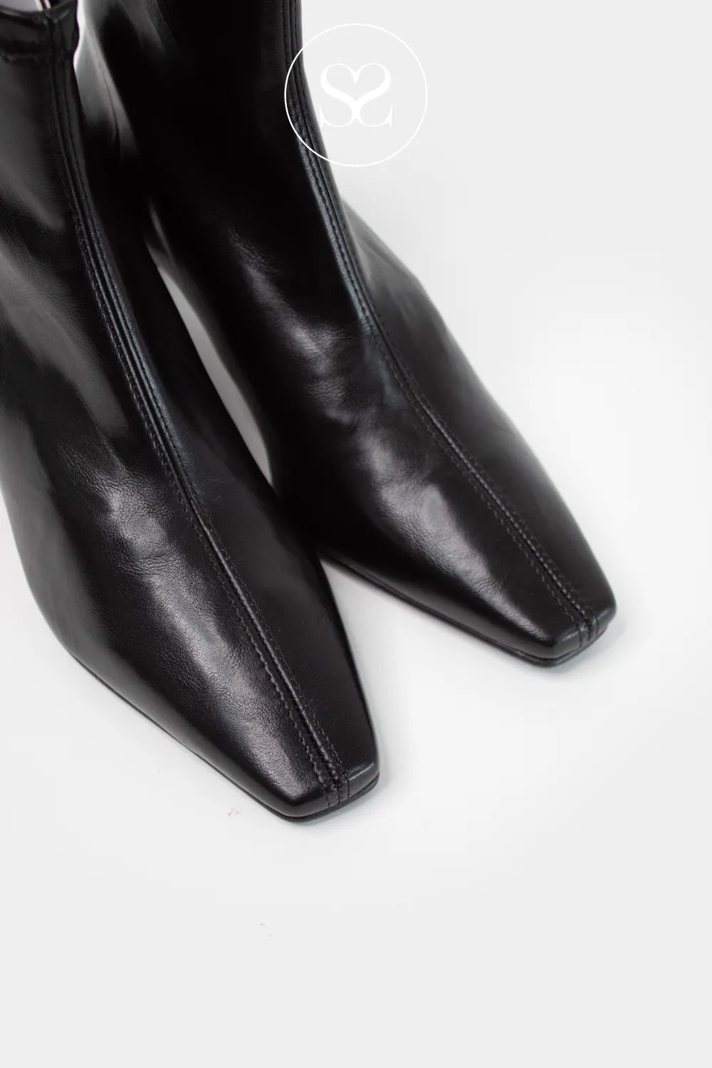 MISS ELASTIC BLACK PULL ON SOCK BOOTS 78101